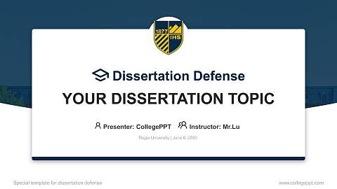 Regis University Graduation Thesis Defense PPT Template