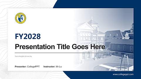 Siena Heights University Academic Presentation/Research Findings Report PPT Template