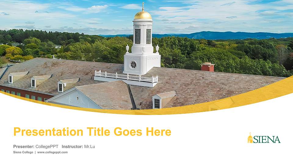 Siena College Course/Courseware Creation PPT Template16:9 ratio PPT effect preview image