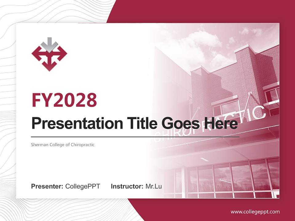 Sherman College of Chiropractic Academic Presentation/Research Findings Report PPT Template4:3 ratio PPT effect preview image5