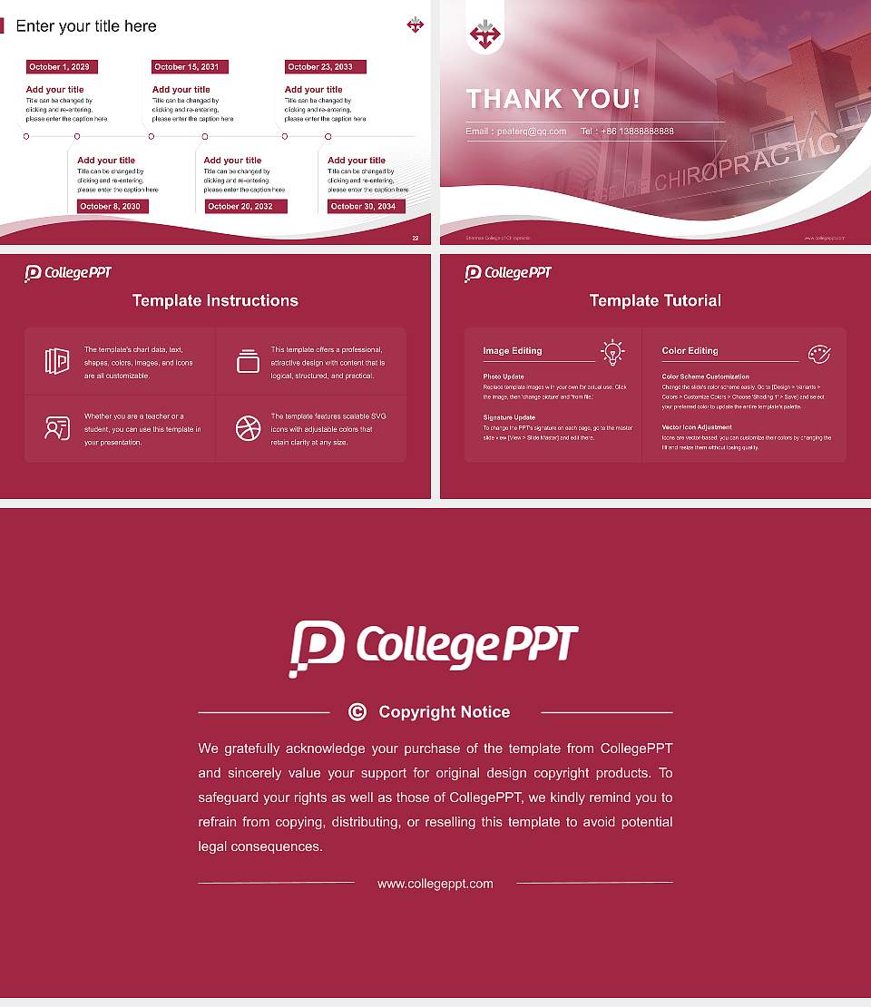 Sherman College of Chiropractic Lecture Sharing and Networking Event PPT Template16:9 ratio PPT effect preview image4