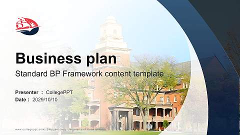 Shippensburg University of Pennsylvania Competition/Entrepreneurship Contest PPT Template