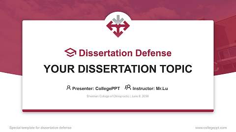 Sherman College of Chiropractic Graduation Thesis Defense PPT Template