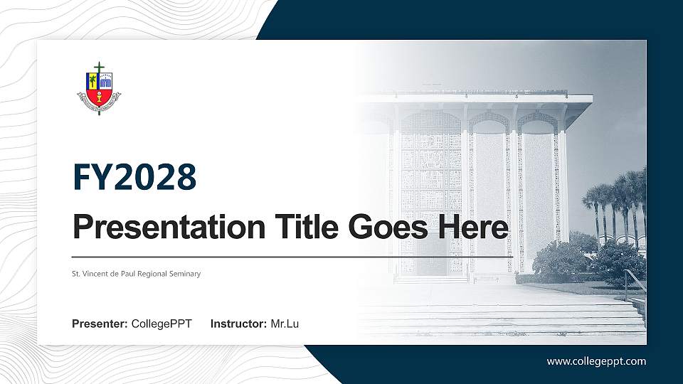 St. Vincent de Paul Regional Seminary Academic Presentation/Research Findings Report PPT Template16:9 ratio PPT effect preview image