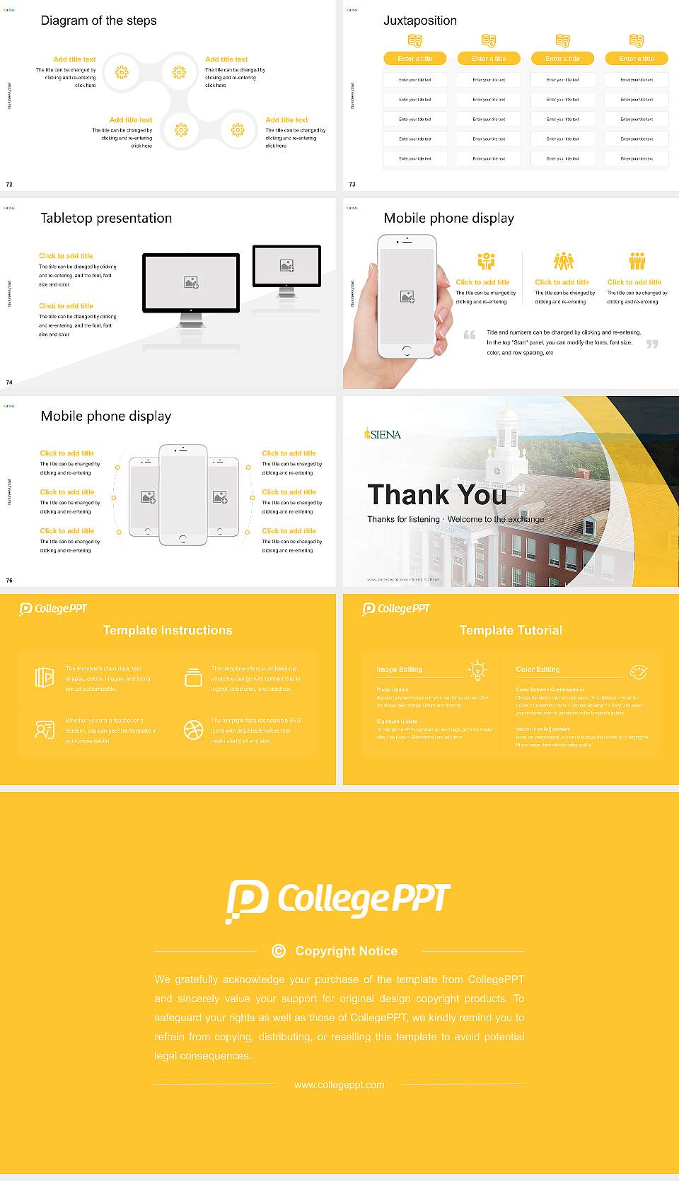 Siena College Competition/Entrepreneurship Contest PPT Template16:9 ratio PPT effect preview image9