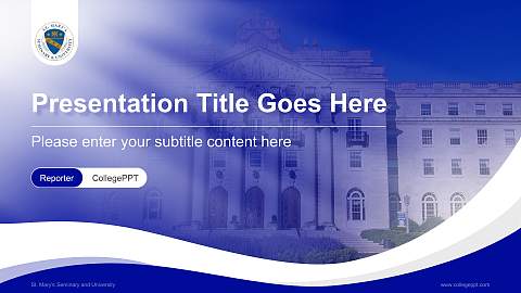 St. Mary’s Seminary and University Lecture Sharing and Networking Event PPT Template