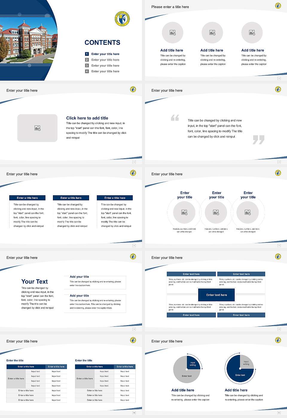 Siena Heights University Course/Courseware Creation PPT Template16:9 ratio PPT effect preview image2