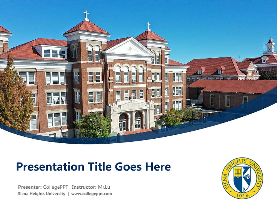 Siena Heights University Course/Courseware Creation PPT Template4:3 ratio PPT effect preview image5