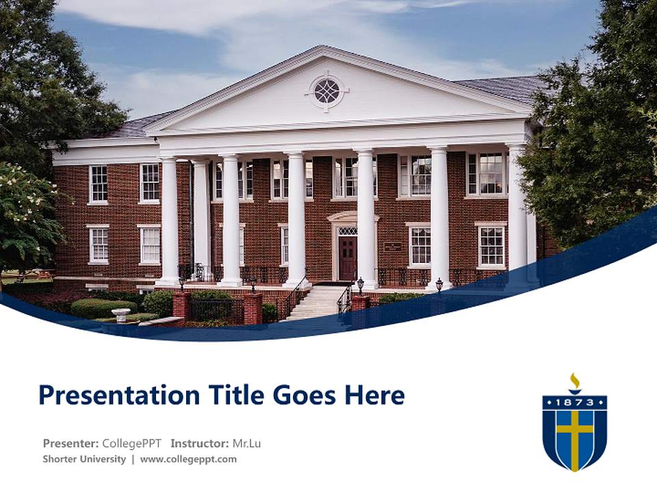 Shorter University Course/Courseware Creation PPT Template4:3 ratio PPT effect preview image5