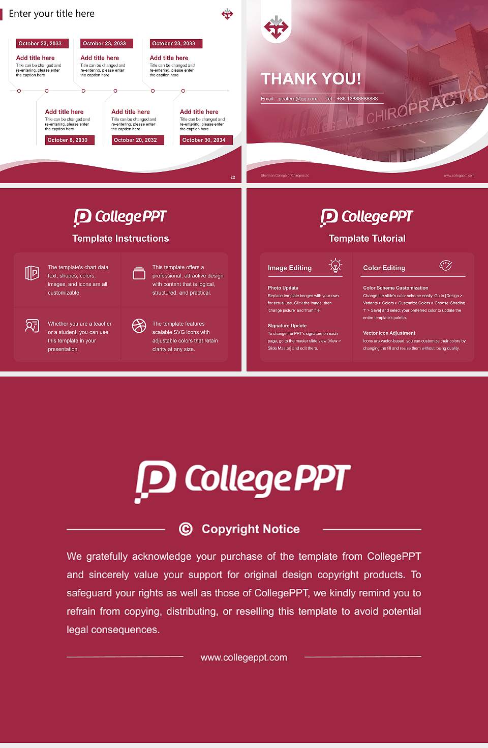 Sherman College of Chiropractic Lecture Sharing and Networking Event PPT Template4:3 ratio PPT effect preview image4