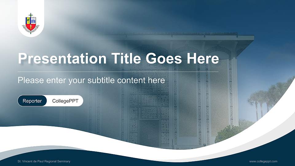 St. Vincent de Paul Regional Seminary Lecture Sharing and Networking Event PPT Template16:9 ratio PPT effect preview image