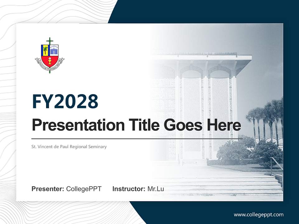 St. Vincent de Paul Regional Seminary Academic Presentation/Research Findings Report PPT Template4:3 ratio PPT effect preview image5