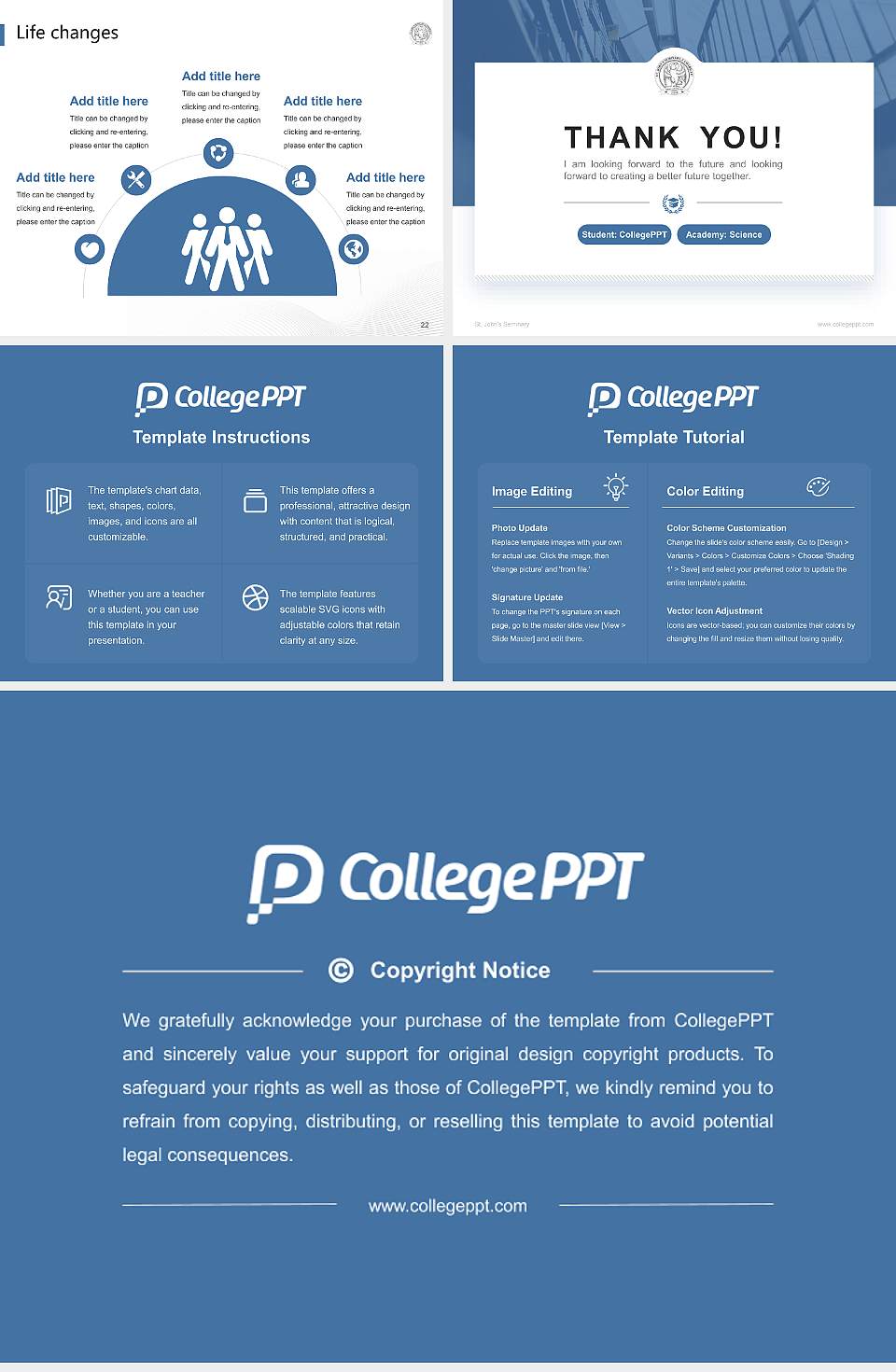 St. John’s Seminary National Scholarship Defense PPT Template4:3 ratio PPT effect preview image4