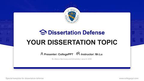 St. Mary’s Seminary and University Graduation Thesis Defense PPT Template