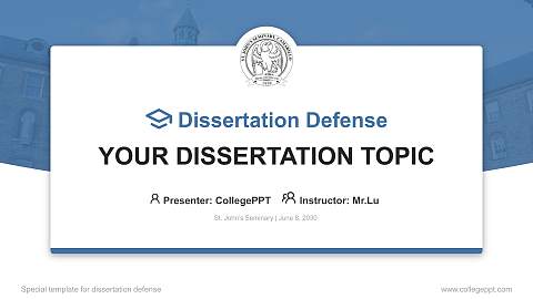 St. John’s Seminary Graduation Thesis Defense PPT Template