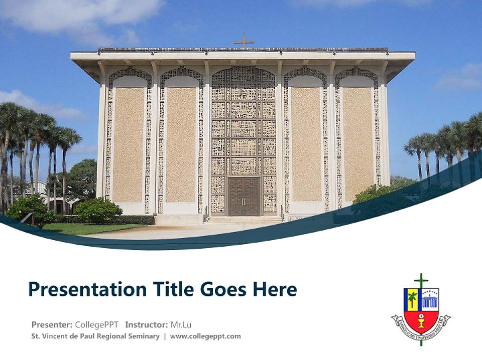 St. Vincent de Paul Regional Seminary Course/Courseware Creation PPT Template4:3 ratio PPT effect preview image5