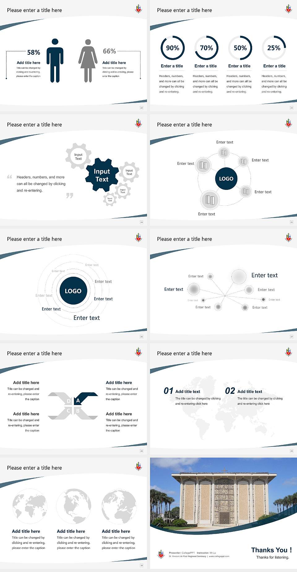 St. Vincent de Paul Regional Seminary Course/Courseware Creation PPT Template4:3 ratio PPT effect preview image4