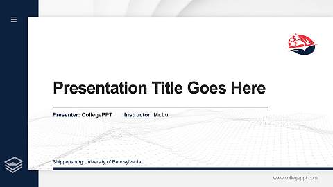 Shippensburg University of Pennsylvania Thesis Proposal/Graduation Defense PPT Template