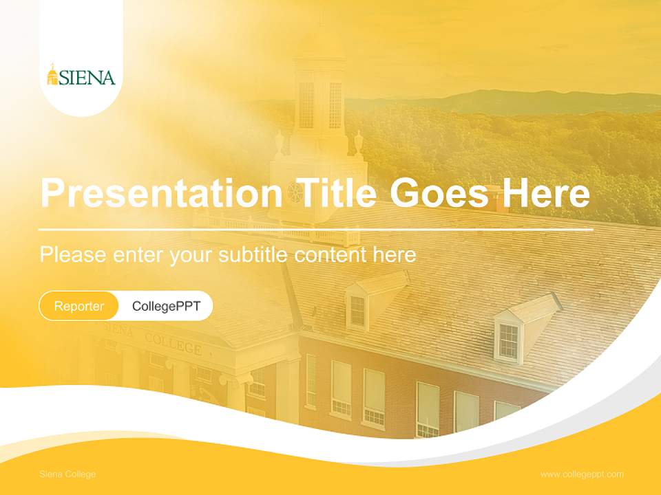 Siena College Lecture Sharing and Networking Event PPT Template4:3 ratio PPT effect preview image4