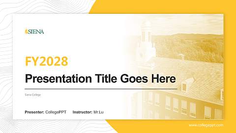 Siena College Academic Presentation/Research Findings Report PPT Template
