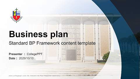 St. Vincent de Paul Regional Seminary Competition/Entrepreneurship Contest PPT Template