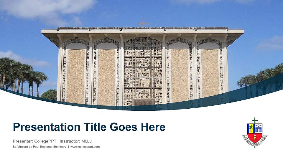 St. Vincent de Paul Regional Seminary Course/Courseware Creation PPT Template16:9 ratio PPT effect preview image