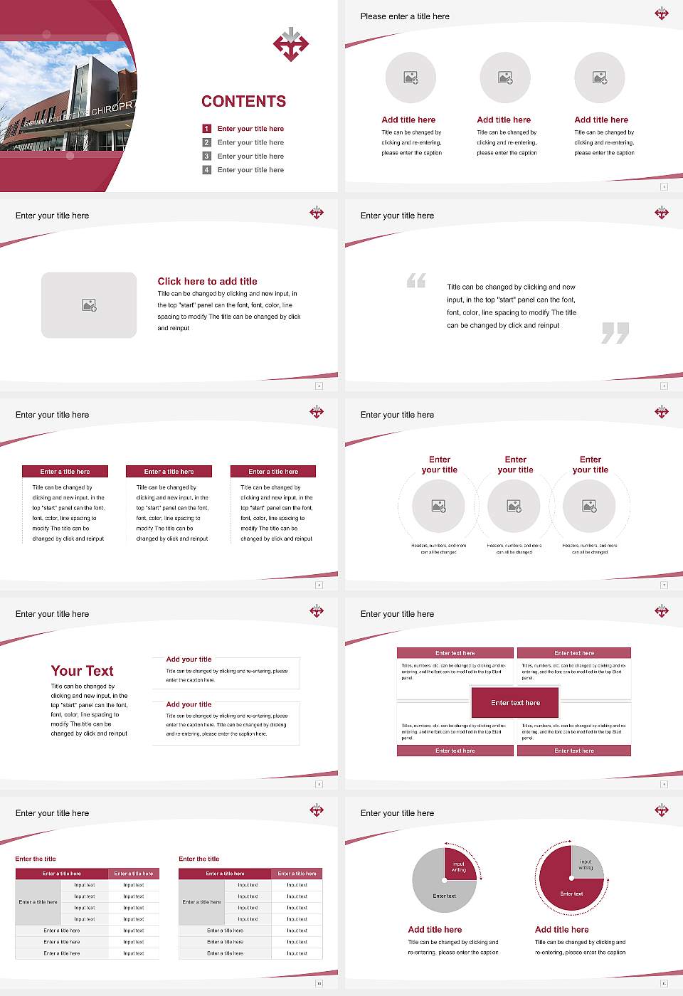 Sherman College of Chiropractic Course/Courseware Creation PPT Template16:9 ratio PPT effect preview image2