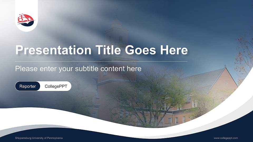 Shippensburg University of Pennsylvania Lecture Sharing and Networking Event PPT Template16:9 ratio PPT effect preview image