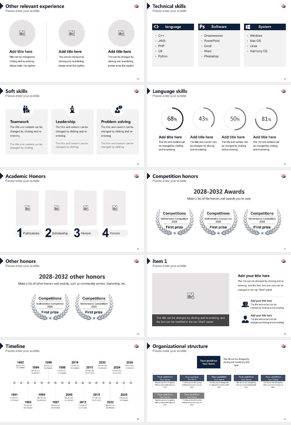 Shippensburg University of Pennsylvania Resume PPT Template16:9 ratio PPT effect preview image3