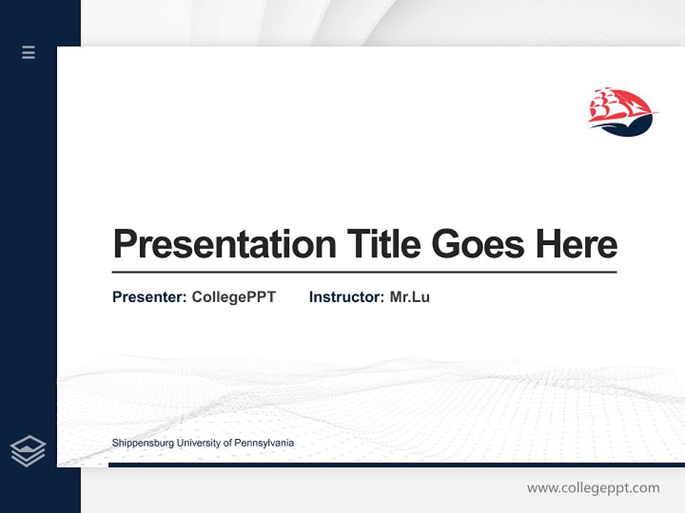 Shippensburg University of Pennsylvania Thesis Proposal/Graduation Defense PPT Template4:3 ratio PPT effect preview image5