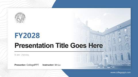 St. John’s Seminary Academic Presentation/Research Findings Report PPT Template