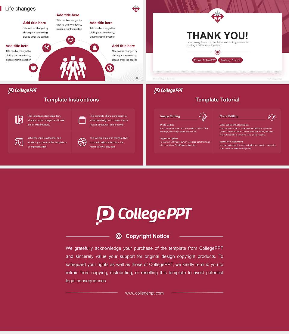 Sherman College of Chiropractic National Scholarship Defense PPT Template16:9 ratio PPT effect preview image4
