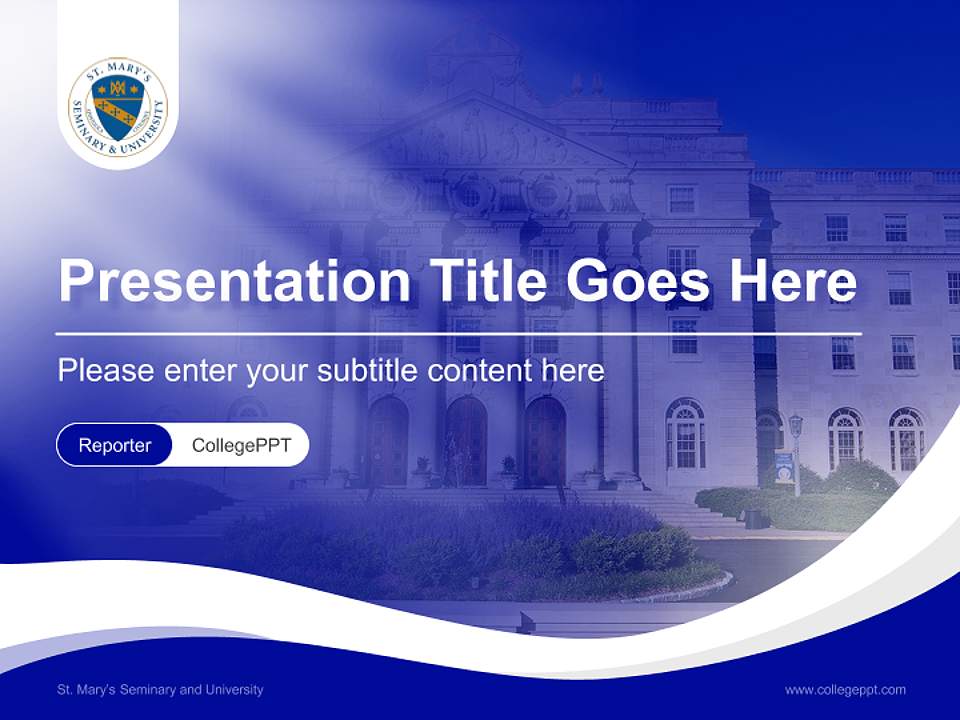 St. Mary’s Seminary and University Lecture Sharing and Networking Event PPT Template4:3 ratio PPT effect preview image4