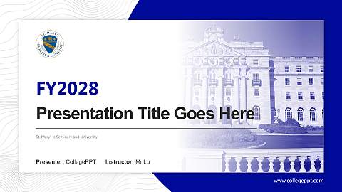 St. Mary’s Seminary and University Academic Presentation/Research Findings Report PPT Template