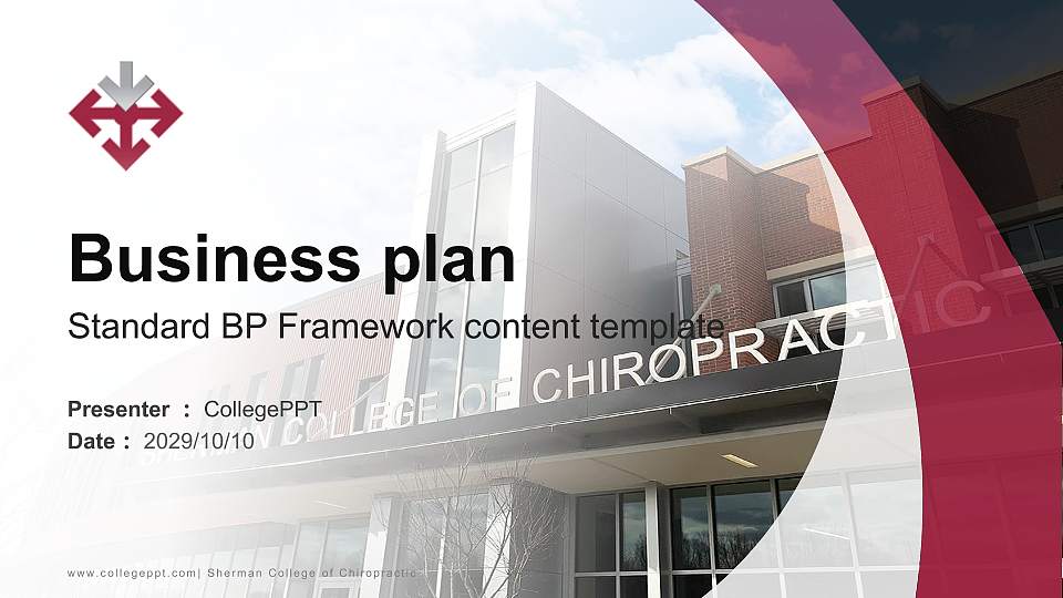 Sherman College of Chiropractic Competition/Entrepreneurship Contest PPT Template16:9 ratio PPT effect preview image
