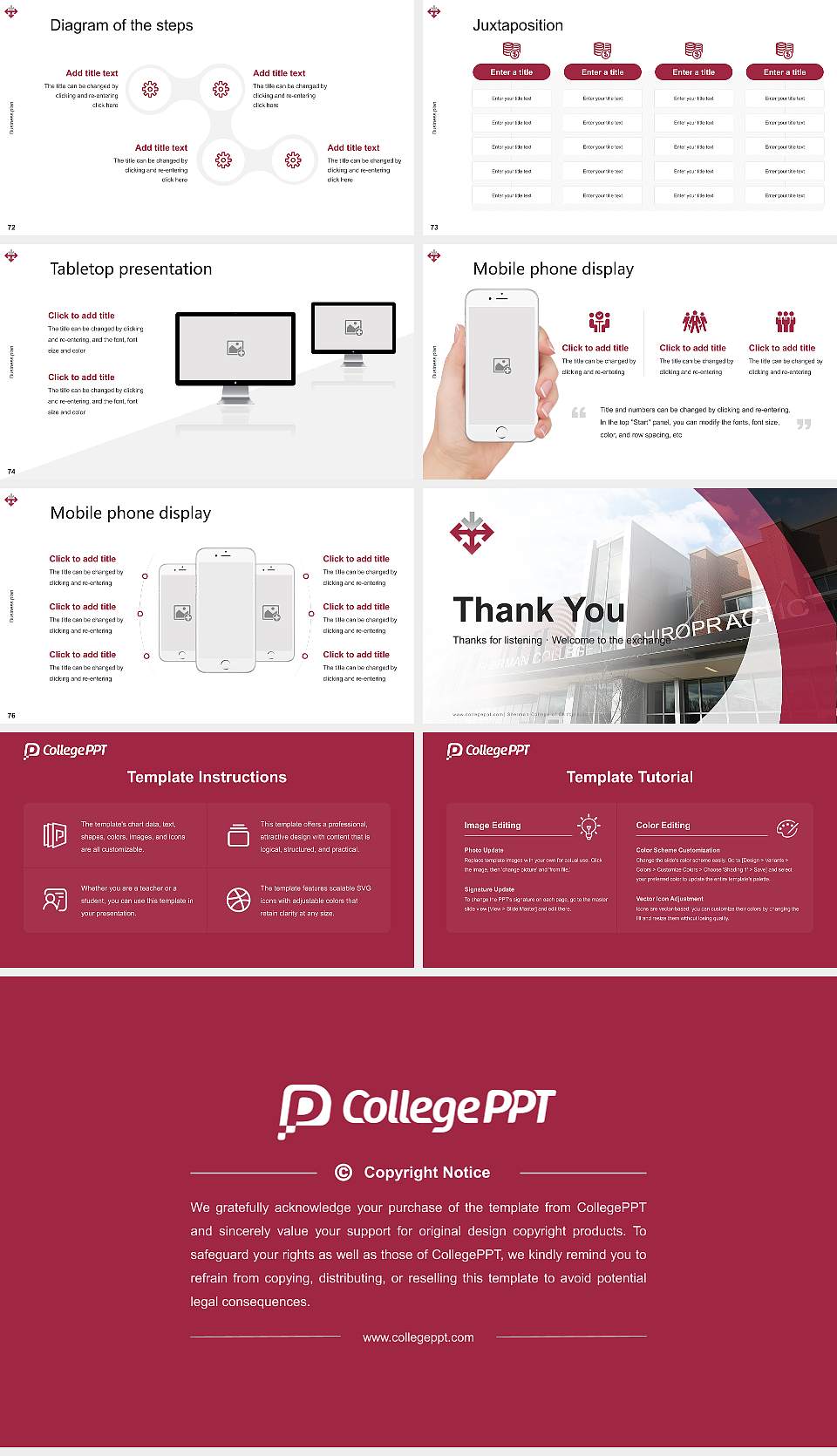 Sherman College of Chiropractic Competition/Entrepreneurship Contest PPT Template16:9 ratio PPT effect preview image9