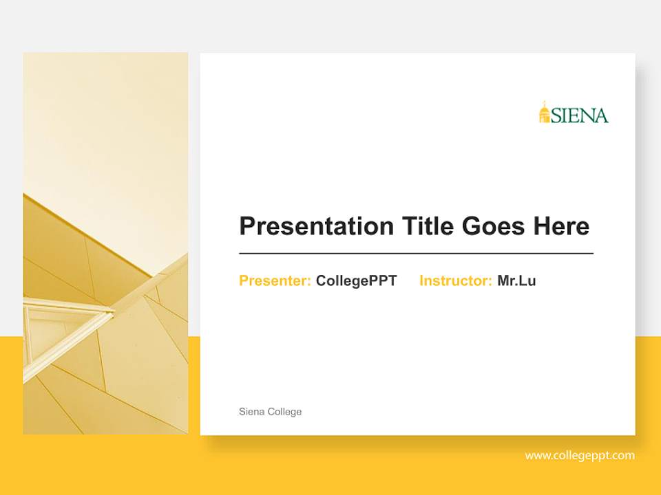 Siena College General Purpose PPT Template4:3 ratio PPT effect preview image6