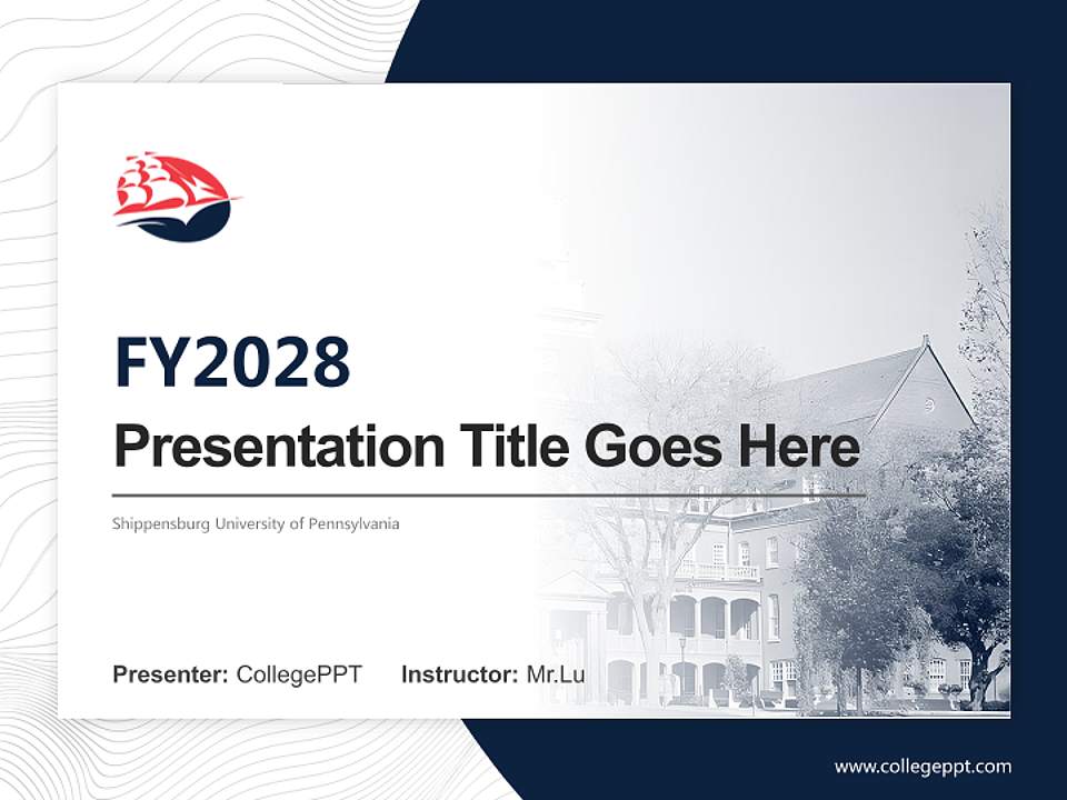 Shippensburg University of Pennsylvania Academic Presentation/Research Findings Report PPT Template4:3 ratio PPT effect preview image5