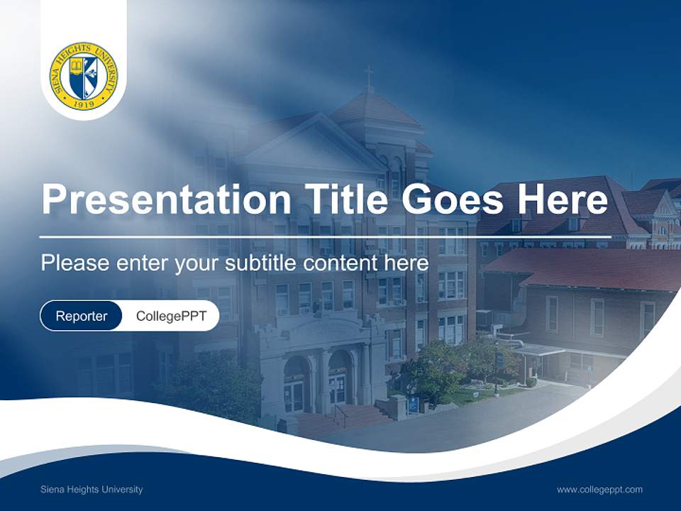 Siena Heights University Lecture Sharing and Networking Event PPT Template4:3 ratio PPT effect preview image4