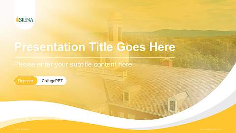 Siena College Lecture Sharing and Networking Event PPT Template
