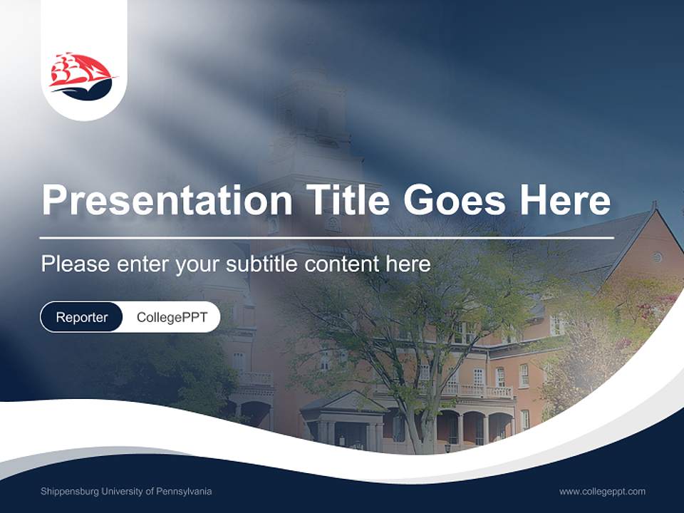 Shippensburg University of Pennsylvania Lecture Sharing and Networking Event PPT Template4:3 ratio PPT effect preview image4