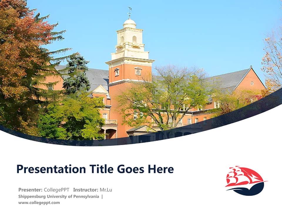 Shippensburg University of Pennsylvania Course/Courseware Creation PPT Template4:3 ratio PPT effect preview image5