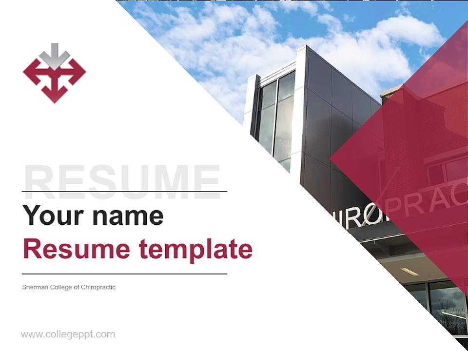 Sherman College of Chiropractic Resume PPT Template4:3 ratio PPT effect preview image5