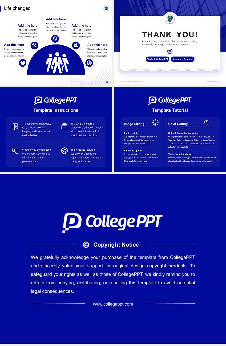 St. Mary’s Seminary and University National Scholarship Defense PPT Template4:3 ratio PPT effect preview image4