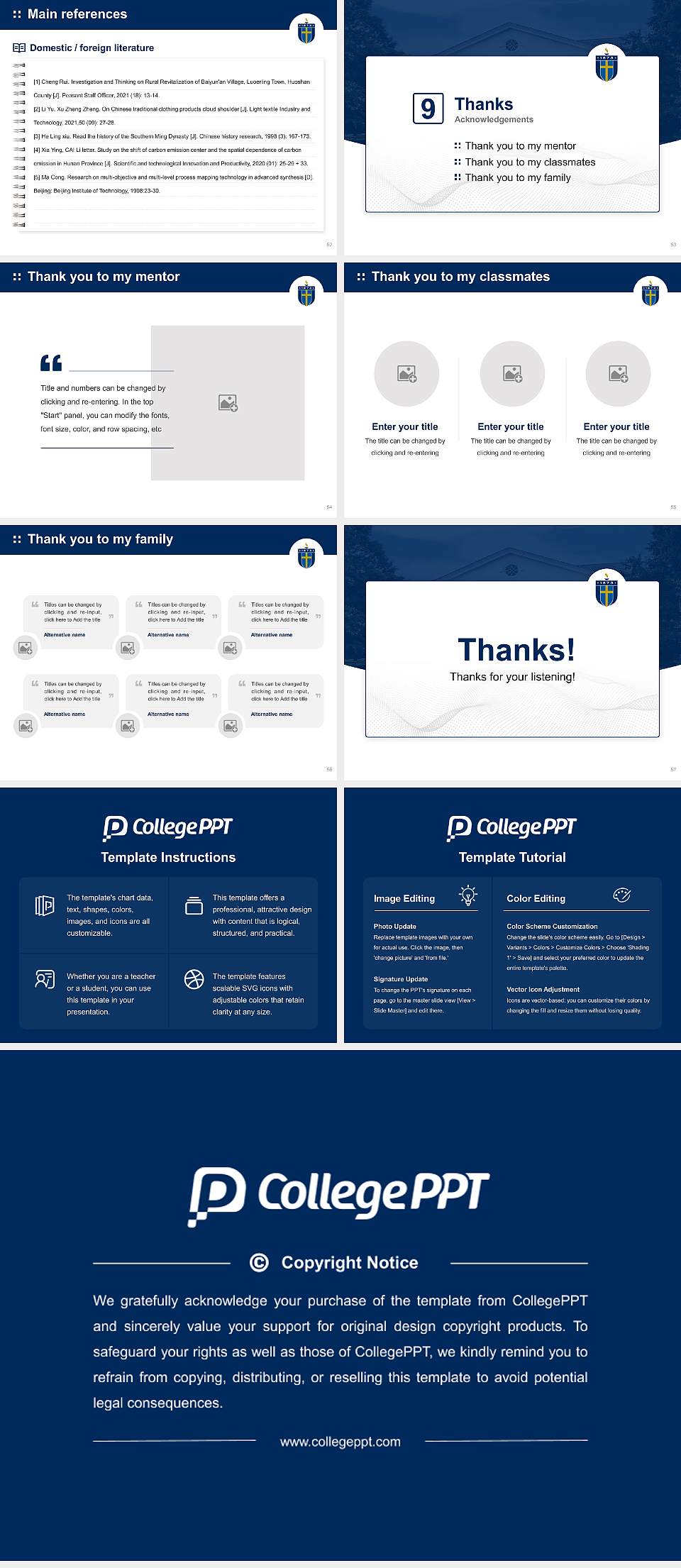 Shorter University Graduation Thesis Defense PPT Template4:3 ratio PPT effect preview image7
