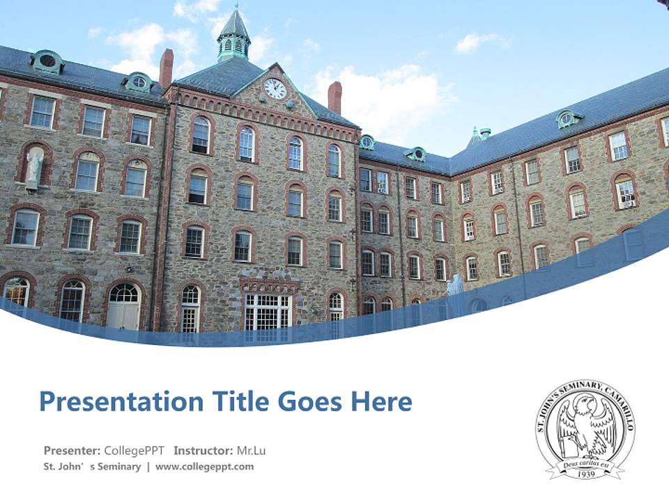St. John’s Seminary Course/Courseware Creation PPT Template4:3 ratio PPT effect preview image5