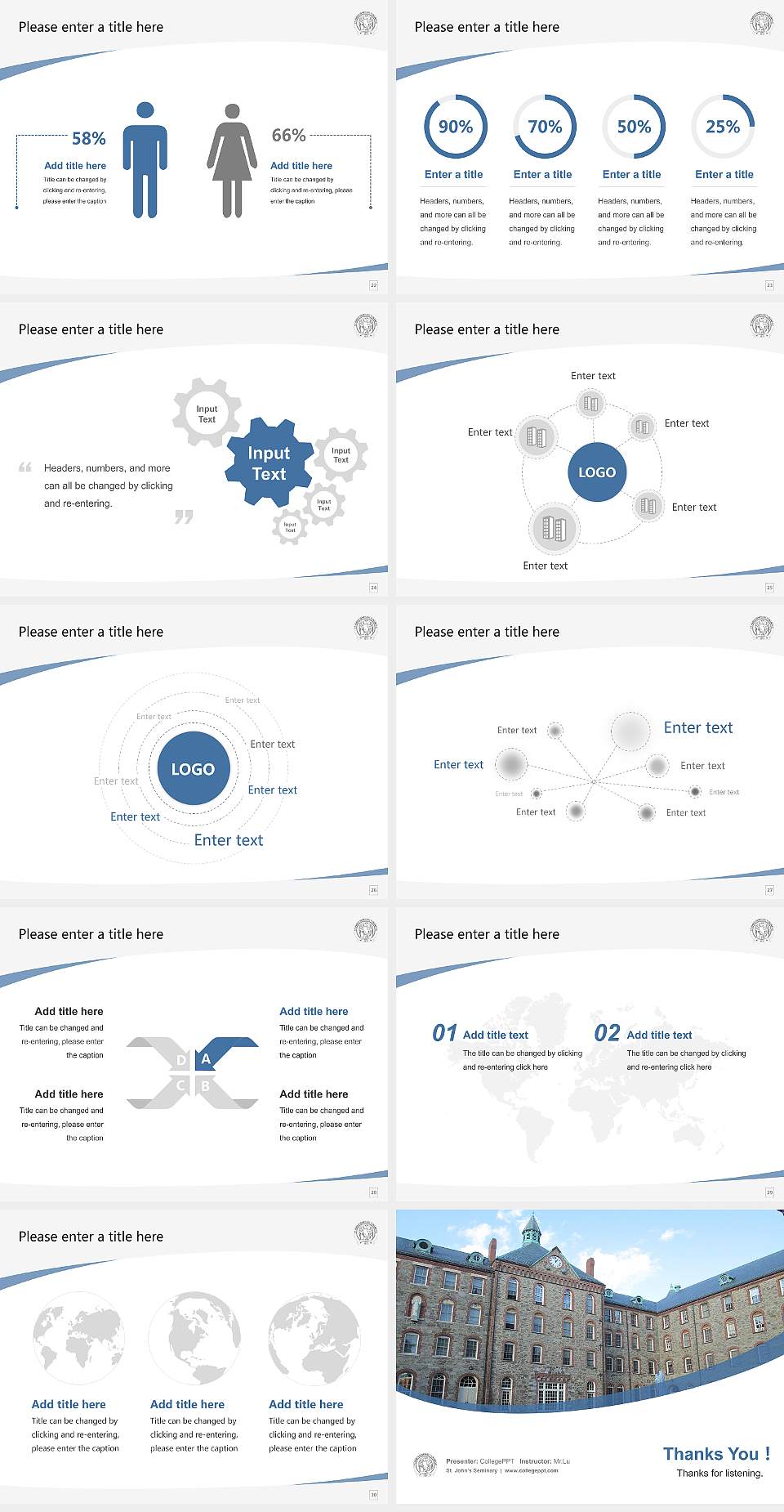 St. John’s Seminary Course/Courseware Creation PPT Template4:3 ratio PPT effect preview image4