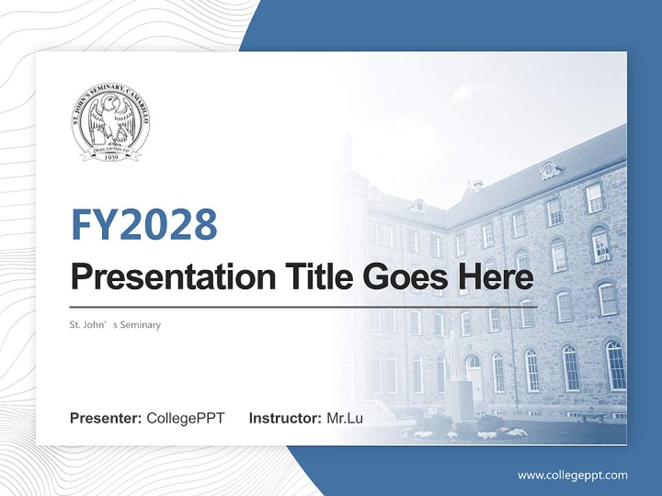 St. John’s Seminary Academic Presentation/Research Findings Report PPT Template4:3 ratio PPT effect preview image5