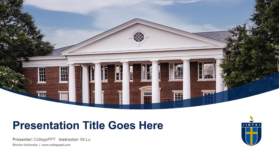 Shorter University Course/Courseware Creation PPT Template16:9 ratio PPT effect preview image