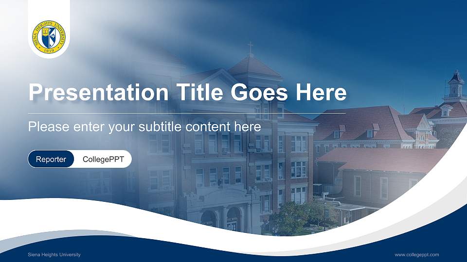 Siena Heights University Lecture Sharing and Networking Event PPT Template16:9 ratio PPT effect preview image